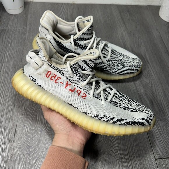 Size 10 - adidas Yeezy Boost 350 V2 Low Zebra Sneakers